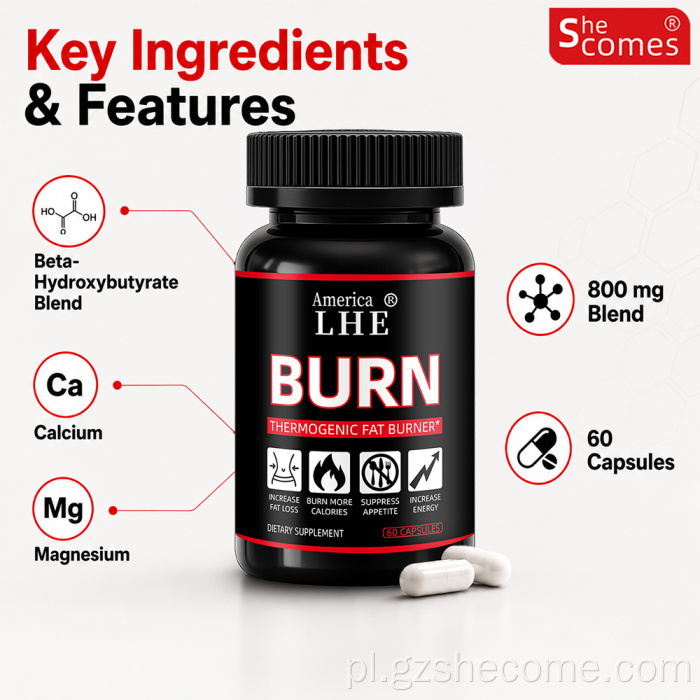 Shecome Keto Burn Capsules Spalacz tłuszczu Dieta ketonowa